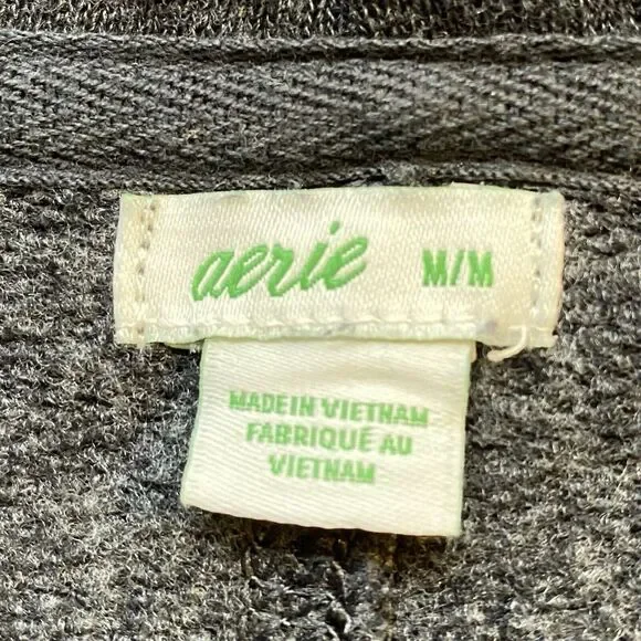 Aerie Women’s Cozy Black Cardigan Hoodie Size: M - Picture 9 of 16